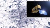 Krásné snímky zasněžené Prahy z vesmíru: Takhle ji vyfotila družice