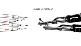 Kreslíři bojují satirou proti vrahům.