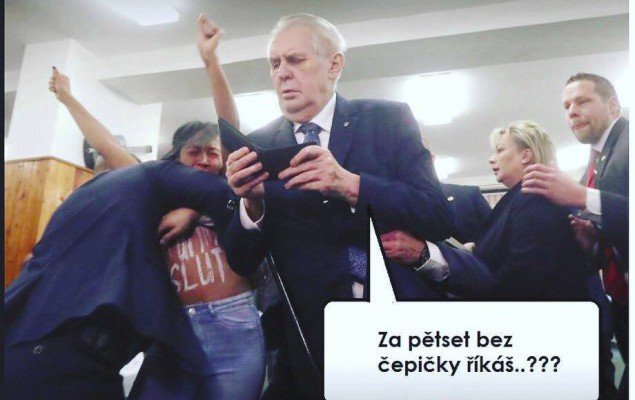 Přepadení Miloše Zemana u voleb trochu jinak