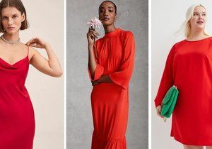 30 nejkrásnějších šatů v barvě lásky i Vánoc: Potěšíme i boubelky!