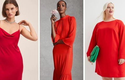 30 nejkrásnějších šatů v barvě lásky i Vánoc: Potěšíme i boubelky! 