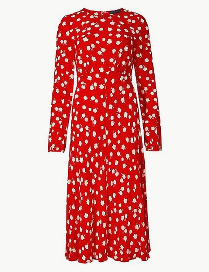 Midi šaty s květinovým potiskem, Marks Spencer, 2099 Kč Midi šaty s květinovým potiskem, Marks Spencer, 2099 Kč