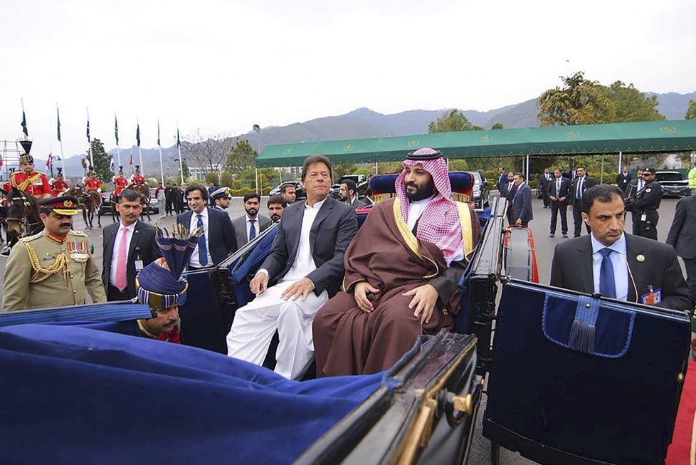 Korunní princ Saúdské Arábie Mohamad bin Salmán v Pákistánu.