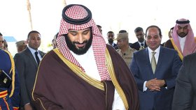 Princ Mohamed bin Salmán při nedávné návštěvě Egypta