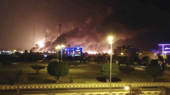 Požár ropného zařízení Saudi Aramco
