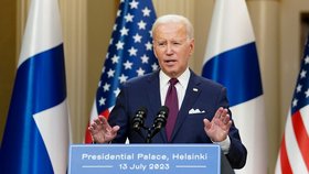 Joe Biden na summitu severských zemí (13. 7. 2023)