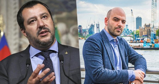 Salvini: Slavný spisovatel, jehož hlavu chce mafie, asi přijde o ochranu. Saviano: „Šašku!“ 