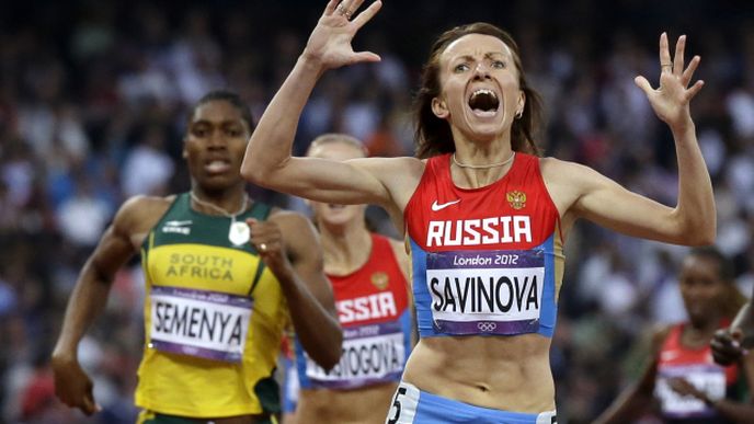 Olympijské vítězka v běhu na 800 metrů z Londýna Marie Savinovová