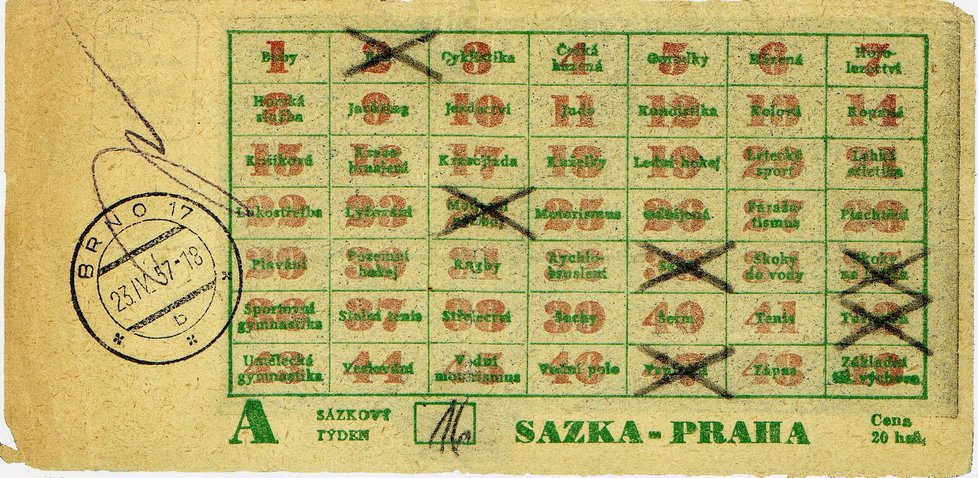 Sázenka z roku 1957.