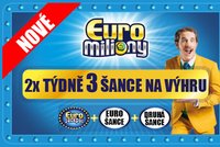 Nové Euromiliony – 2x týdně 3 šance na výhru!