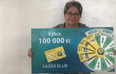 Paní Olga nedá dopustit na Sportku. Výhru 100 000 Kč jí ale nadělilo Kolo štěstí od Sazky  