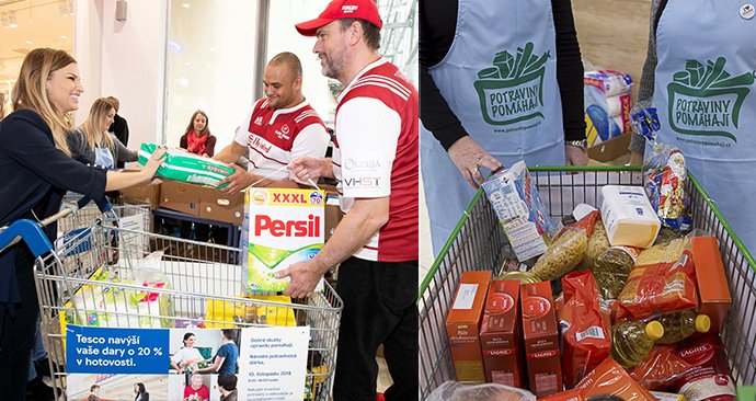 Započalo jarní kolo Sbírky potravin, Češi pro potřebné nakupují jídlo i drogerii