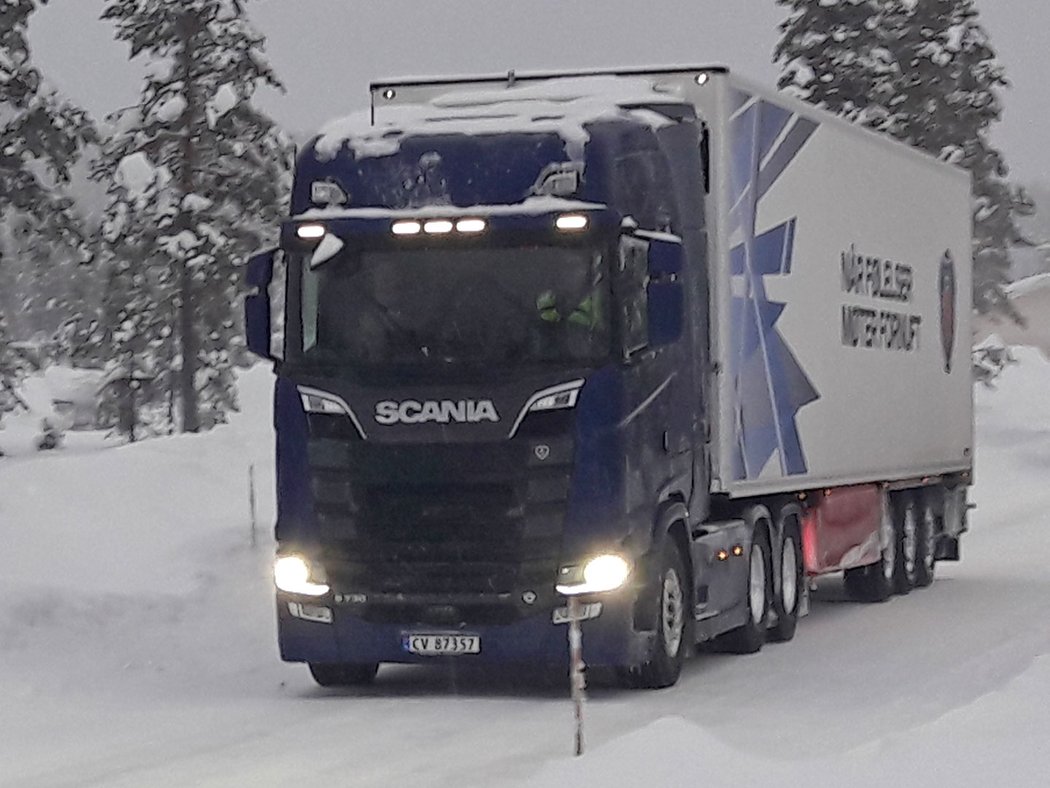 Scania XT v zimě