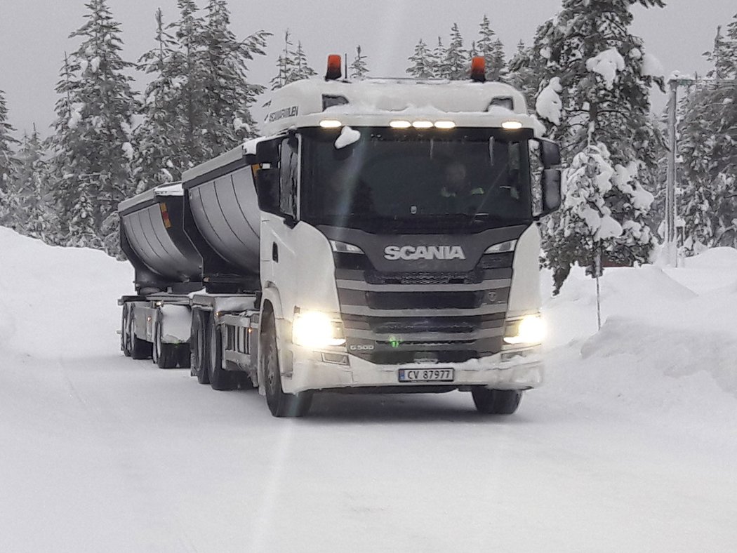 Scania XT v zimě