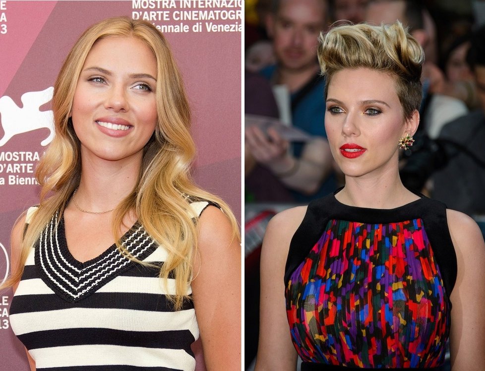 Scarlett Johansson a její změna účesu