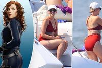 Dvojnásobná máma Scarlett Johanssonová (37): Rudé plavky odhalily figuru po porodu!