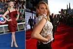 Útlý pas a ňadra dmoucí – ale bříško nikde! Hollywoodská kráska Scarlett Johansson se podruhé během jediného týdne objevila na premiéře filmu Captain America: Návrat prvního Avengera.