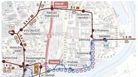 Tramvaje nepojedou mezi Vltavskou a Dělnickou v obou směrech od 17. do 24. května.