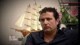 Kapitán Schettino při rozhovoru pro italskou televizi