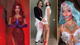 Sexy Halloween hvězd: Upírka Třešničková, zombie Sněhurka Plačková i prsatá „Jessica“ Jiráčková!