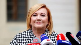 Alena Schillerová (ANO) na Hradě u Petra Pavla