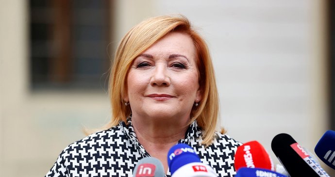 Alena Schillerová (ANO) na Hradě u Petra Pavla