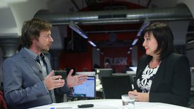 Budoucí ministryně financí Alena Schillerová a redaktor Blesku Tomáš Belica