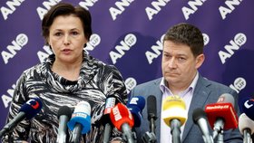 Tisková konference ANO - Jana Berkovcová, Patrik Nacher. (4.4.2023)