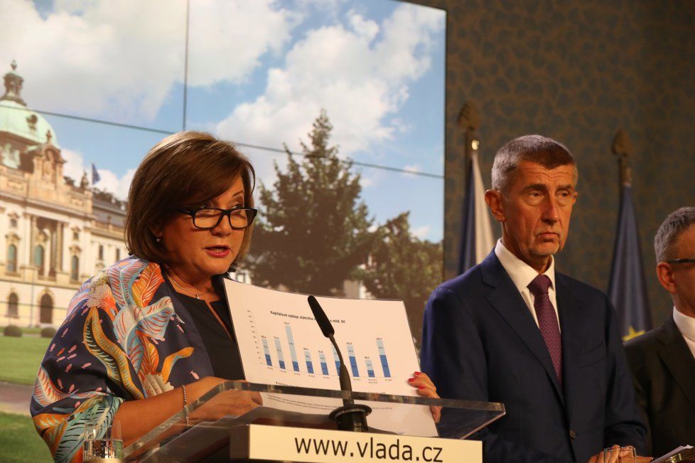 Ministryně financí Alena Schillerová a premiér Andrej Babiš