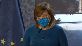 Alena Schillerová (za ANO) na vládní tiskové konferenci (1. 2. 2021)