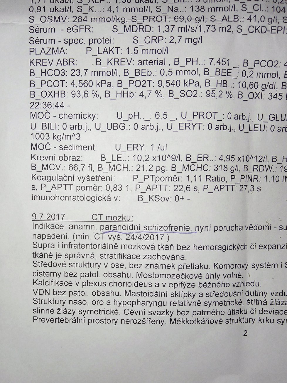 Zpráva, kterou Andrea dostala v nemocnici