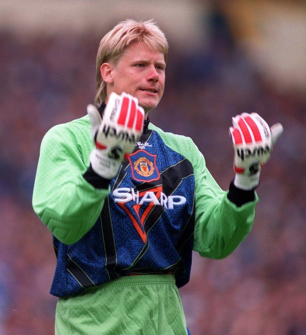 Peter Schmeichel v době, kdy chytal za Manchester United