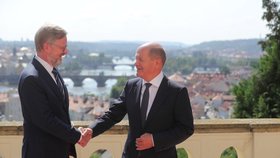 Německý kancléř Olaf Scholz na návštěvě Prahy