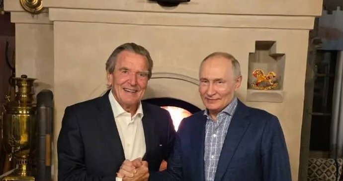 Setkání Gerharda Schrödera s Vladimirem Putinem
