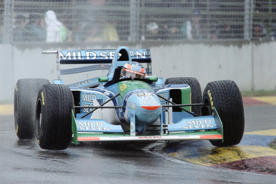 Monopost Benetton B194, ve kterém Schumacher získal první titul mistra světa formule 1