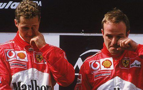 Michael Schumacher a Rubens Barichello