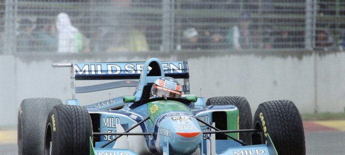 Monopost Benetton B194, ve kterém Schumacher získal první titul mistra světa formule 1