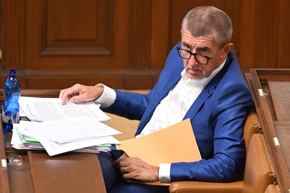 Schůze sněmovny: Hlasování o nedůvěře vlády, expremiér Andrej Babiš (ANO) (1.9.2022)