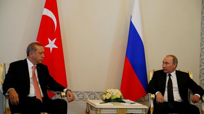 schůzka R. T. Erdogana a V. Putina v Rusku