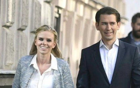 Sebastian Kurz s partnerkou Susanne Thier. 