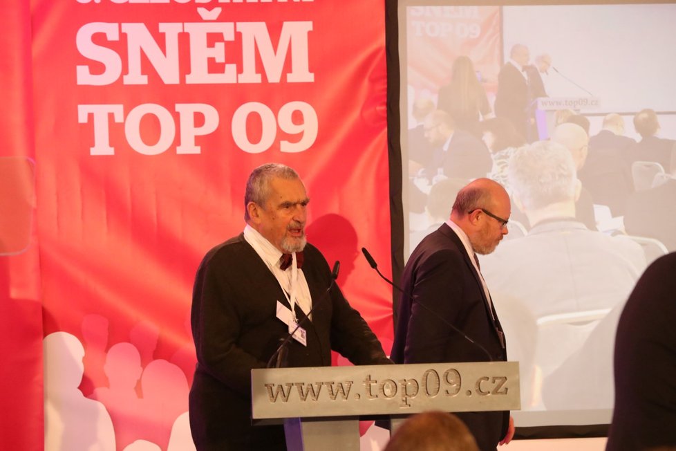 Karel Schwarzenberg na sněmu TOP 09