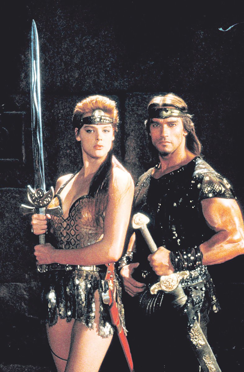 Arnold si zahrál po boku Brigitte Nielsen v roce 1985 ve snímku Rudá Sonja.