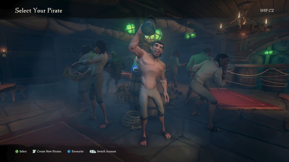 Pirátská videohra Sea of Thieves.