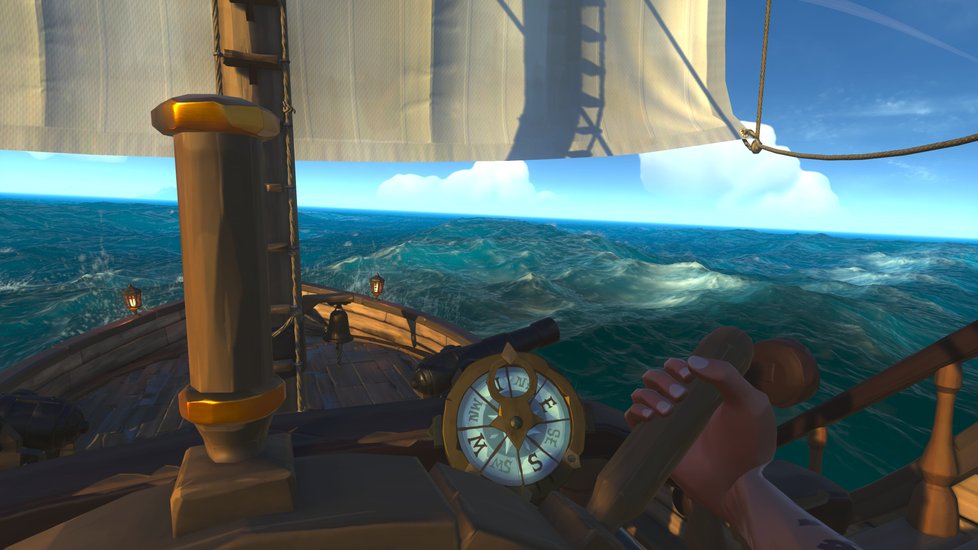 Pirátská videohra Sea of Thieves.