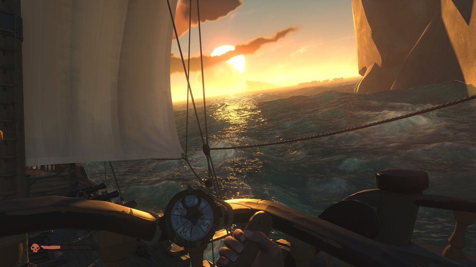 Pirátská videohra Sea of Thieves.