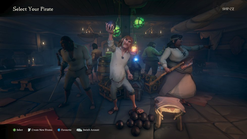 Pirátská videohra Sea of Thieves.