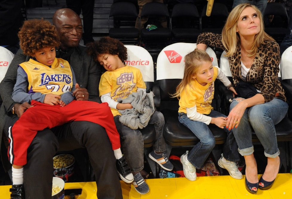 Seal a Hedi Klum: Hollywoodský pár bral děti na zápasy basketbalových Lakers