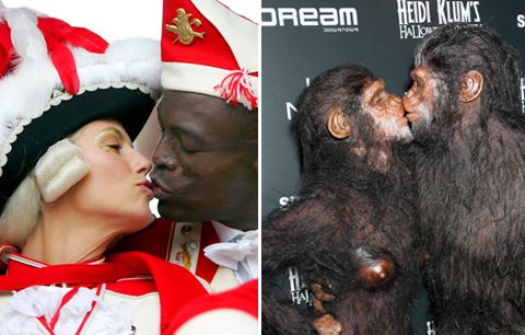 Seal a Heidi Klum: Polibků si za sedmileté manželství dali nepočítaně. Dva z těch méně tradičních na těchto fotkách - na karnevalu v německém Kolíně 2005 a při halloweenské oslavě v roce 2011