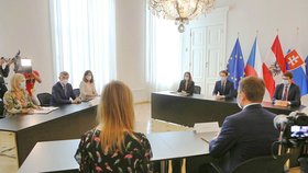 Premiér Andrej Babiš (ANO) ve Vídni jednal s kolegy Sebastianem Kurzem a Igorem Matovičem. (9.9.2020)