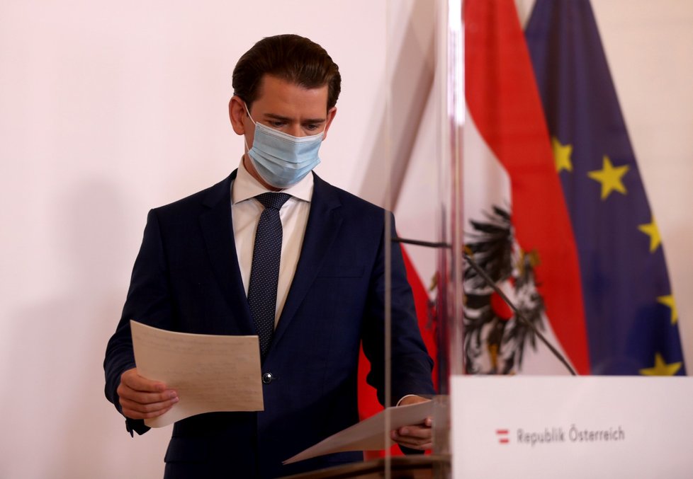 Rakouský kancléř Sebastian Kurz (31. 10. 2020)